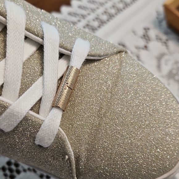 Ted Baker FEEKE Sparkling Gold Sneakers SIZE 7 - Picture 8 of 12